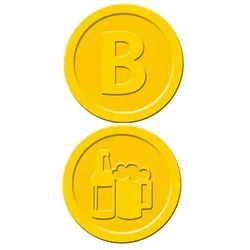 Sigel Wertchips »Bier« 2,5 cm 100 Stück gelb