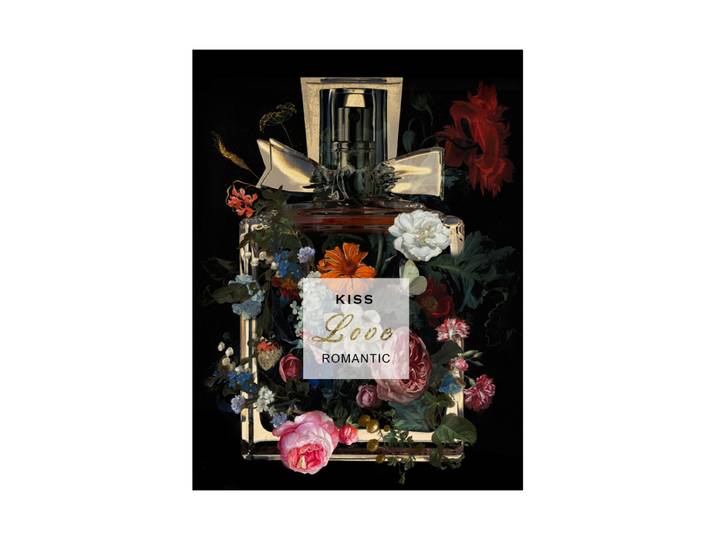 Glasbild „Parfum im Flakon“ 60 x 80 cm Multicolor Crea Collection