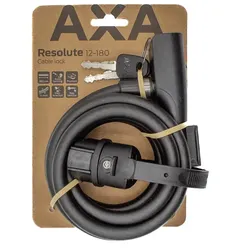 AXA Spiralkabelschloss Resolute  12 mm mattschwarz 180 cm
