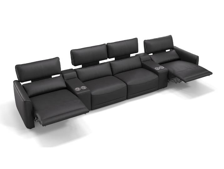 Leder Kinosofa 4-Sitzer GALA Kinocouch