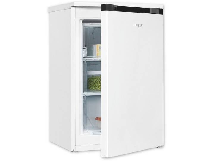 exquisit Gefrierschrank GS81-040B weiss, 85 cm hoch, 54,5 cm breit, Viel Platz, starke Gefrierleistung