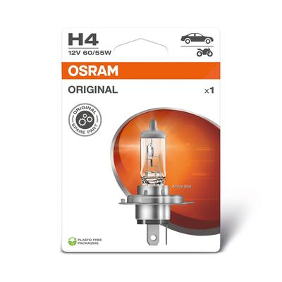 Osram H4 ORIGINAL Glühlampe [Hersteller-Nr. 64193-1BL] für Piaggio, Lancia, Kia, Autobianchi, Daewoo, Audi, Dacia, Nissan, Jeep, Porsche, Toyota, Prot
