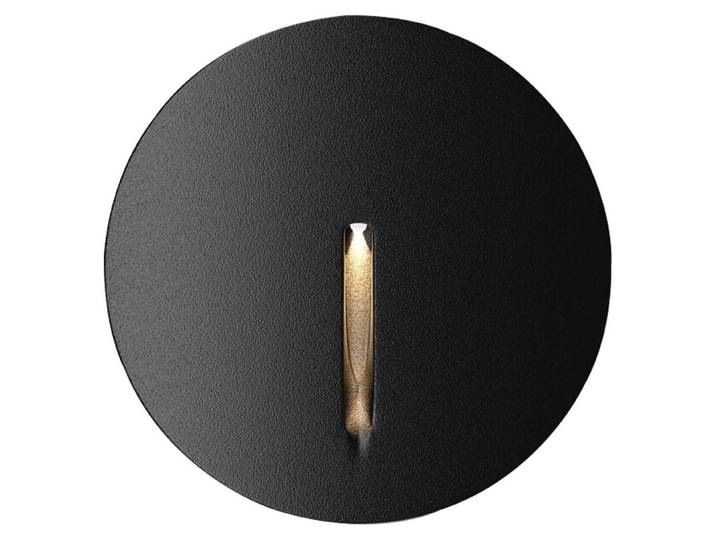 Lampe LED encastrée\, lampe d'escalier\, alu\, noir\, IP54\, D 7 cm