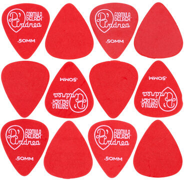 dAndrea Delrex Standard Pick Set 0,50 Rouge