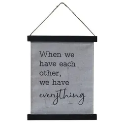 Chic Antique Leinwand Love mit Text zum Aufhängen, H29/L24/B1 cm, schwarz