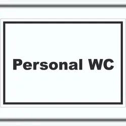 HB-Druck Personal WC Aufkleber mit Text waagerecht A2 (420x594mm)