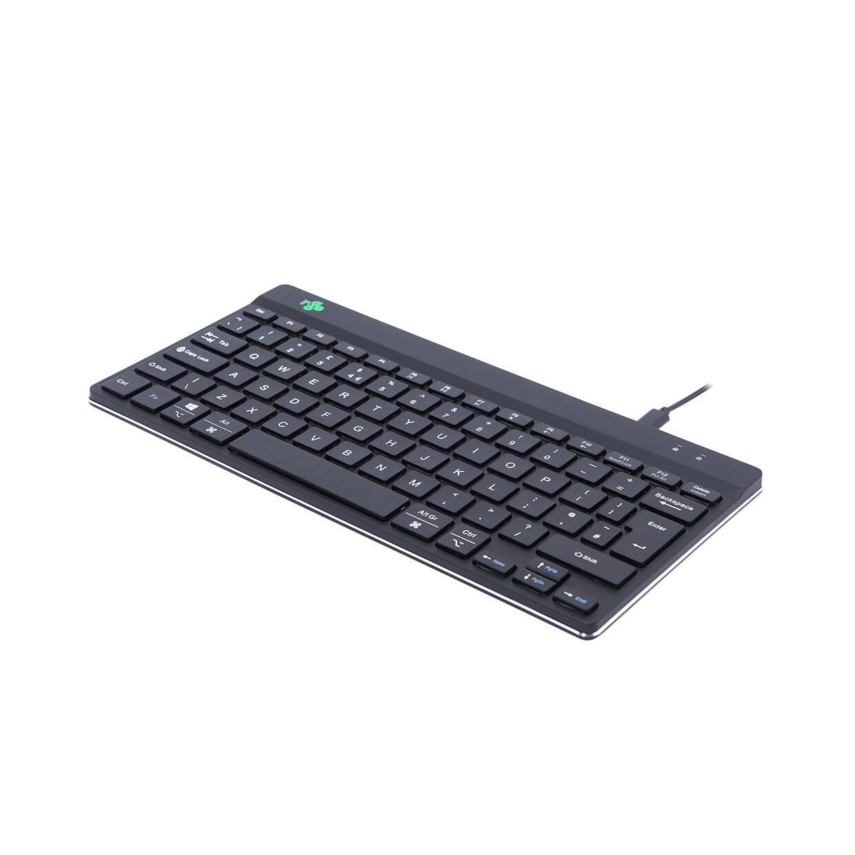 R-Go Tools Compact Break kabelgebundene Tastatur - QWERTY UK - schwarz RGOCOUKWDBL