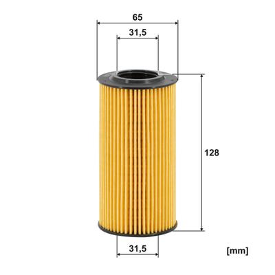 FILTRON Ölfilter OE 662/3 Filtereinsatz 125mm für Volvo