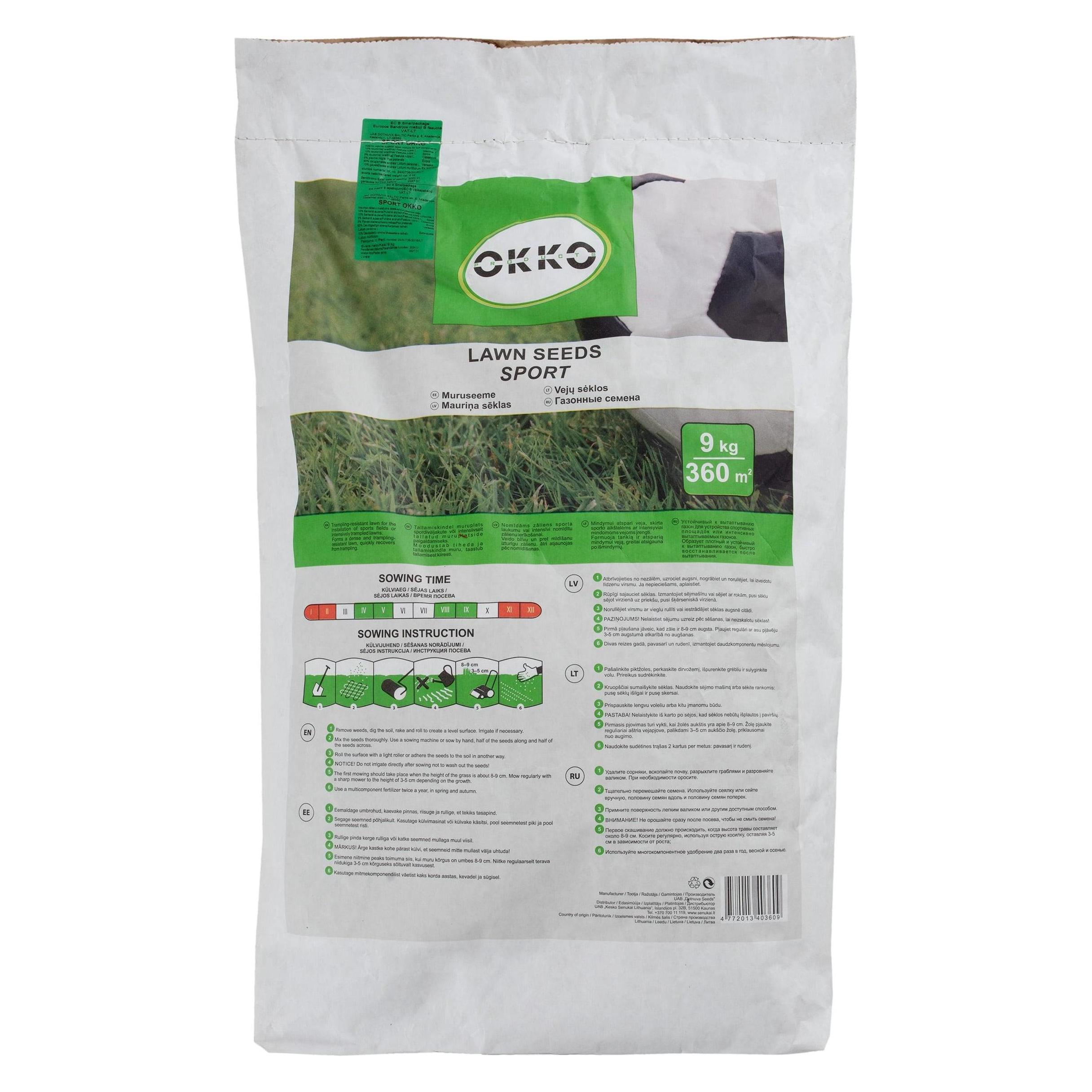 Okko Lawn seeds for sports, 9 kg (Rasensamen) (42978489)