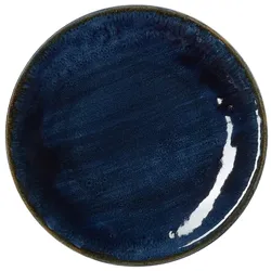 12x Flache Teller Ø 30 cm VIDA Dark Ocean / dunkelblau Porzellan