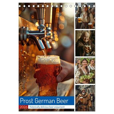 Prost German Beer (Desk Calendar 2026 DIN A5 portrait), CALVENDO 12 Month DeskCalendar