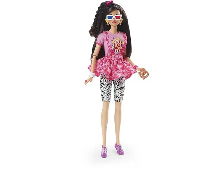 ​Barbie Pop, zwart haar, filmavond geïnspireerd op de jaren 80, Barbie Rewind serie, nostalgische verzamelitems en cadeaus, kleding en accessoires HJX18