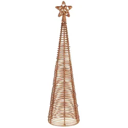 IB Laursen Tannenbaum aus Rattan mit Stern, Höhe 78, Ø 20 cm