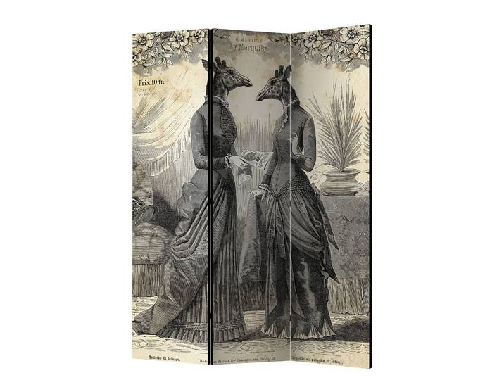 Paravent Conversation Polaire Beige 135 x 172 x 3cm 3 éléments