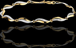Edenly Diamant-Armband Kordel - Gelbgold mit 22 Diamanten