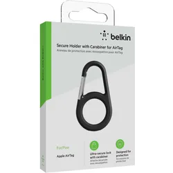 Belkin Secure Holder with Carabiner - Tasche für Airtag - Schwarz