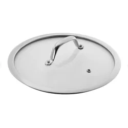 Kuhn Rikon Glasdeckel mit Edelstahlgriff, Zubehör Kochgeschirr, Grau, Silber, Transparent