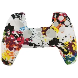 König Design 2 x Schutzhülle für Playstation 5 DualSense Controller Skin Silikon Schutz Motiv, Mehrfarbig