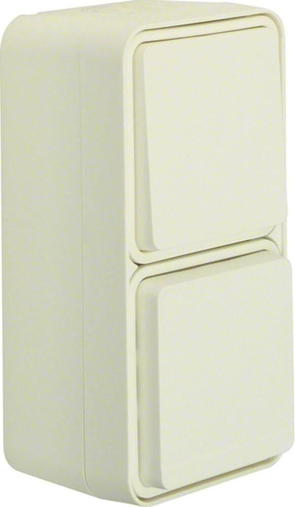 Berker BER APWG combinatie W.1 47803512: Wisselschakelaar en Schuko-stopcontact, polarwit