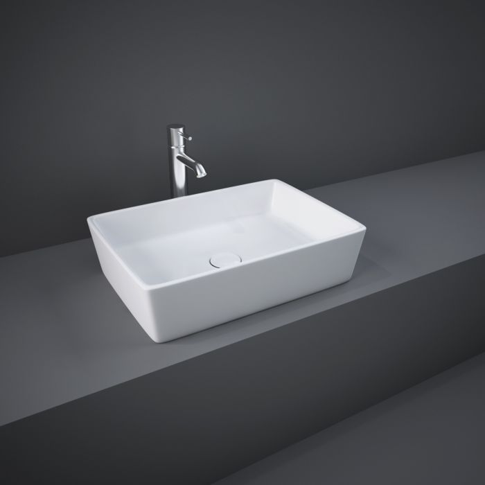 RAK Resort Aufsatz-Waschbecken FEECT5000AWHA eckig, 50x36cm, weiß