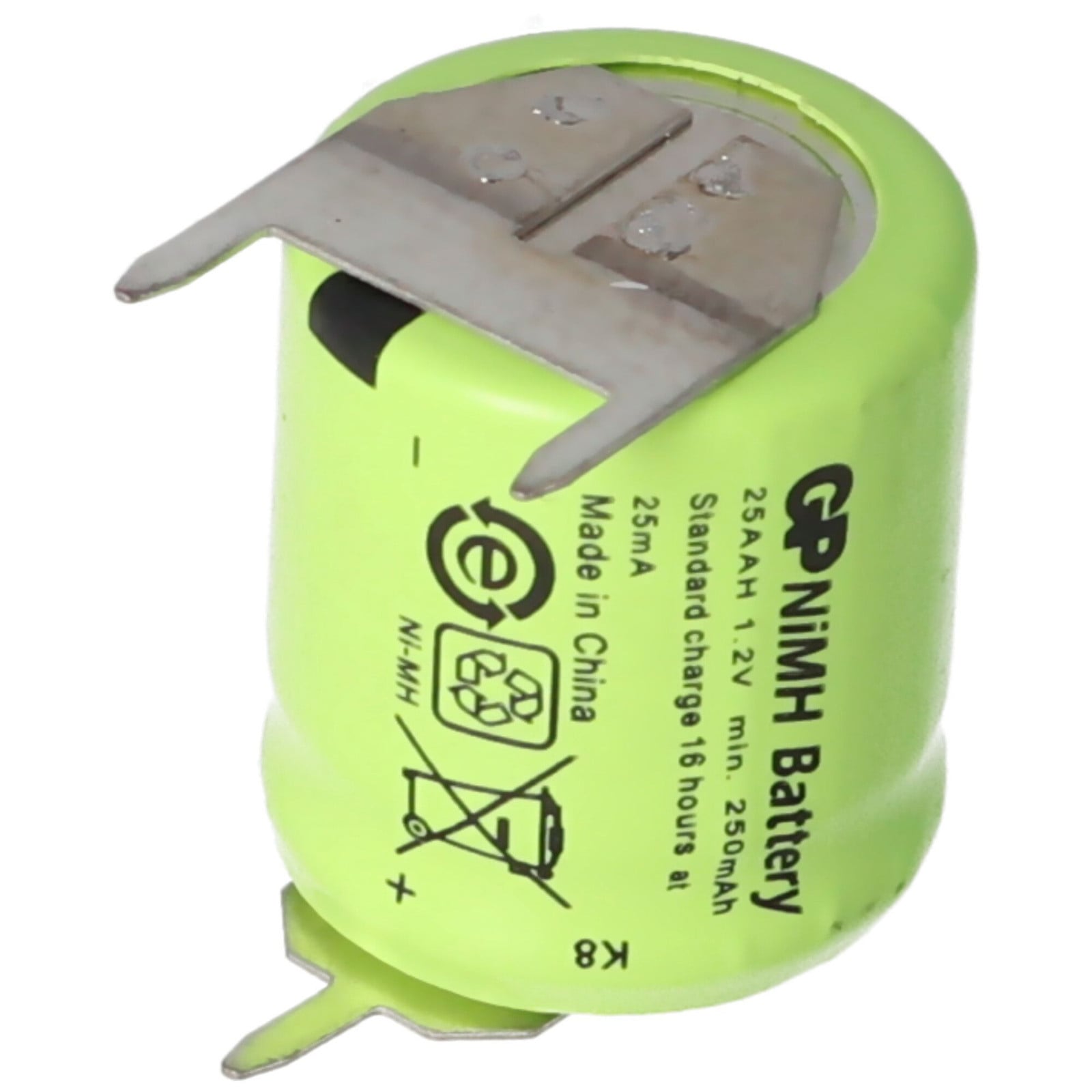 AccuCell N-110AA 1/3 AA Mignon NiMH batterij 250mAh 1.2V met 3-pins print
