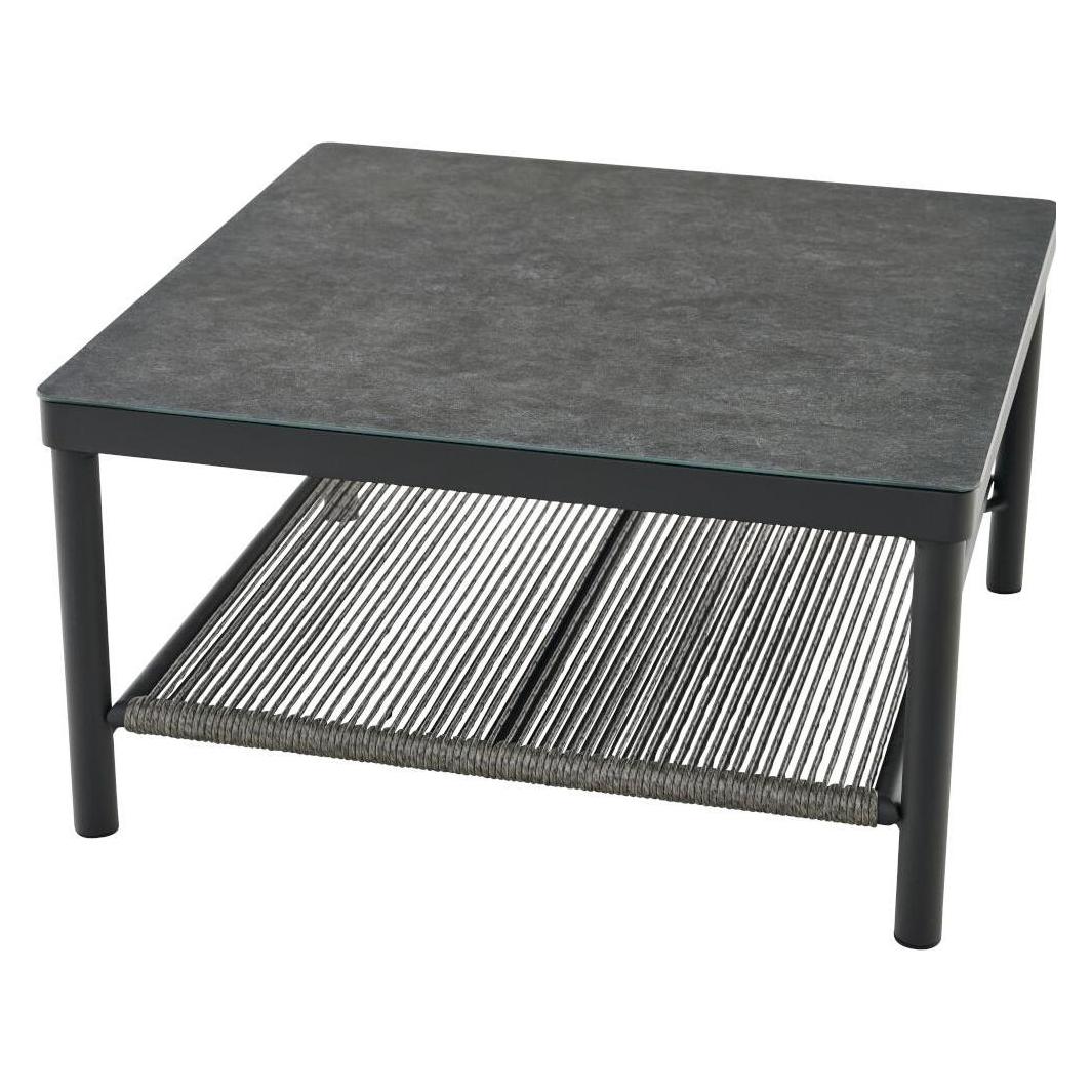 Siena Garden Kansas Lounge Tisch 75x75cm Alu, Geflecht, KPG (T88417)