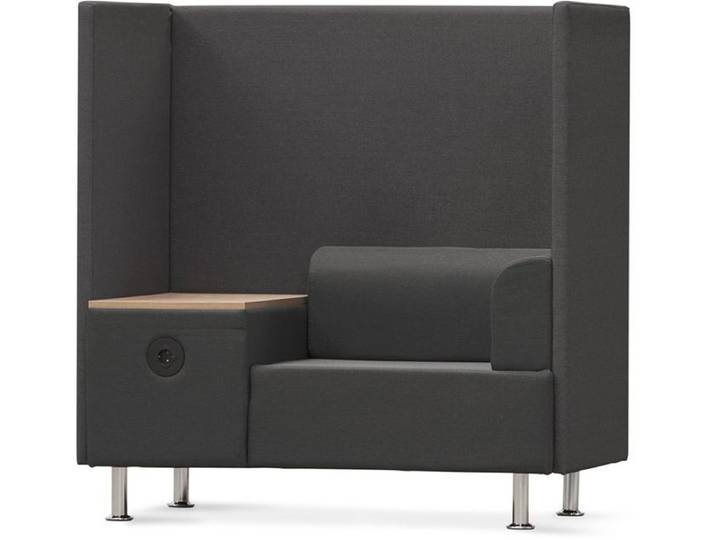 rocada Stuhl Sitzsofa Soft Einzelsitz + Tisch anthrazit