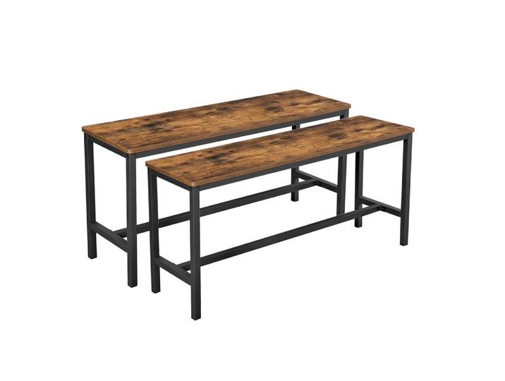Bancs de salle à manger cadre métallique marron