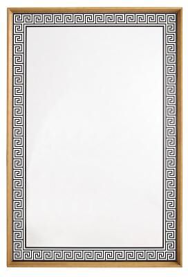 "Greek Key Frame Mirror - Black, 38"" x 38"" - Ballard Designs"