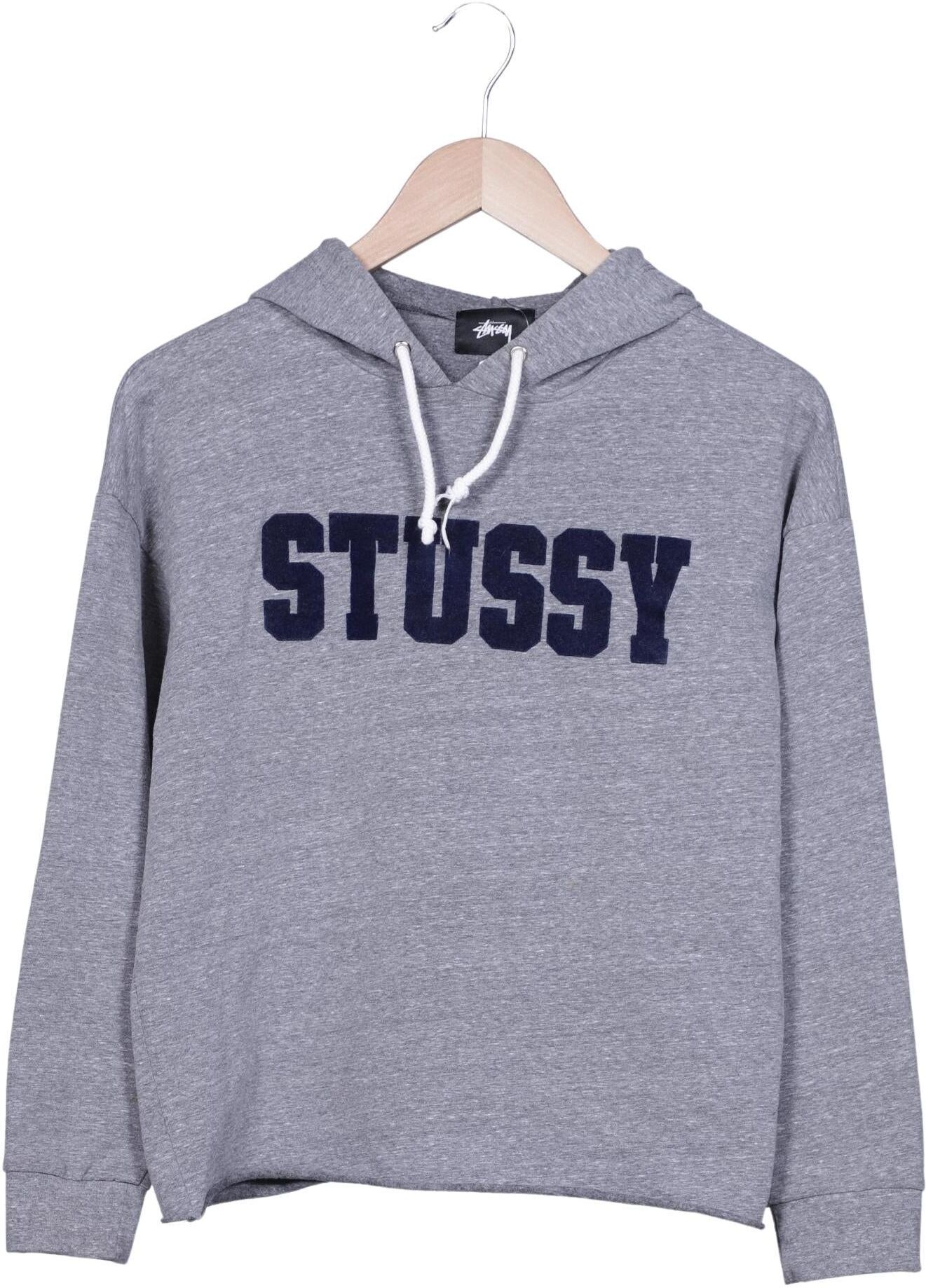 Stüssy Damen Kapuzenpullover, Grau, Gr. S, Synthetik / Viskose / Baumwolle - Second Hand