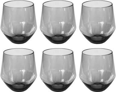 Abode Homewares Angle Acrylic Stemless Wine Glass - 18 oz - Set of 6