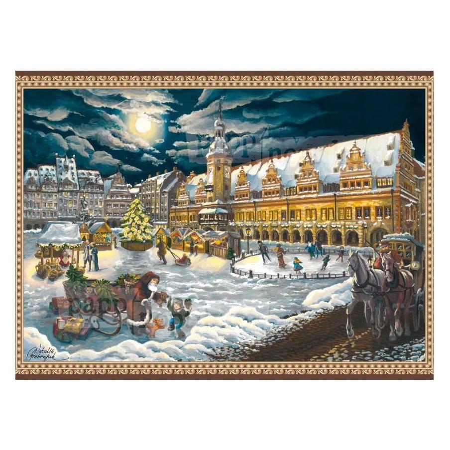 Pappnoptikum Leipzig - Altes Rathaus Markttreiben (Mini-Adventskalender) (1002)