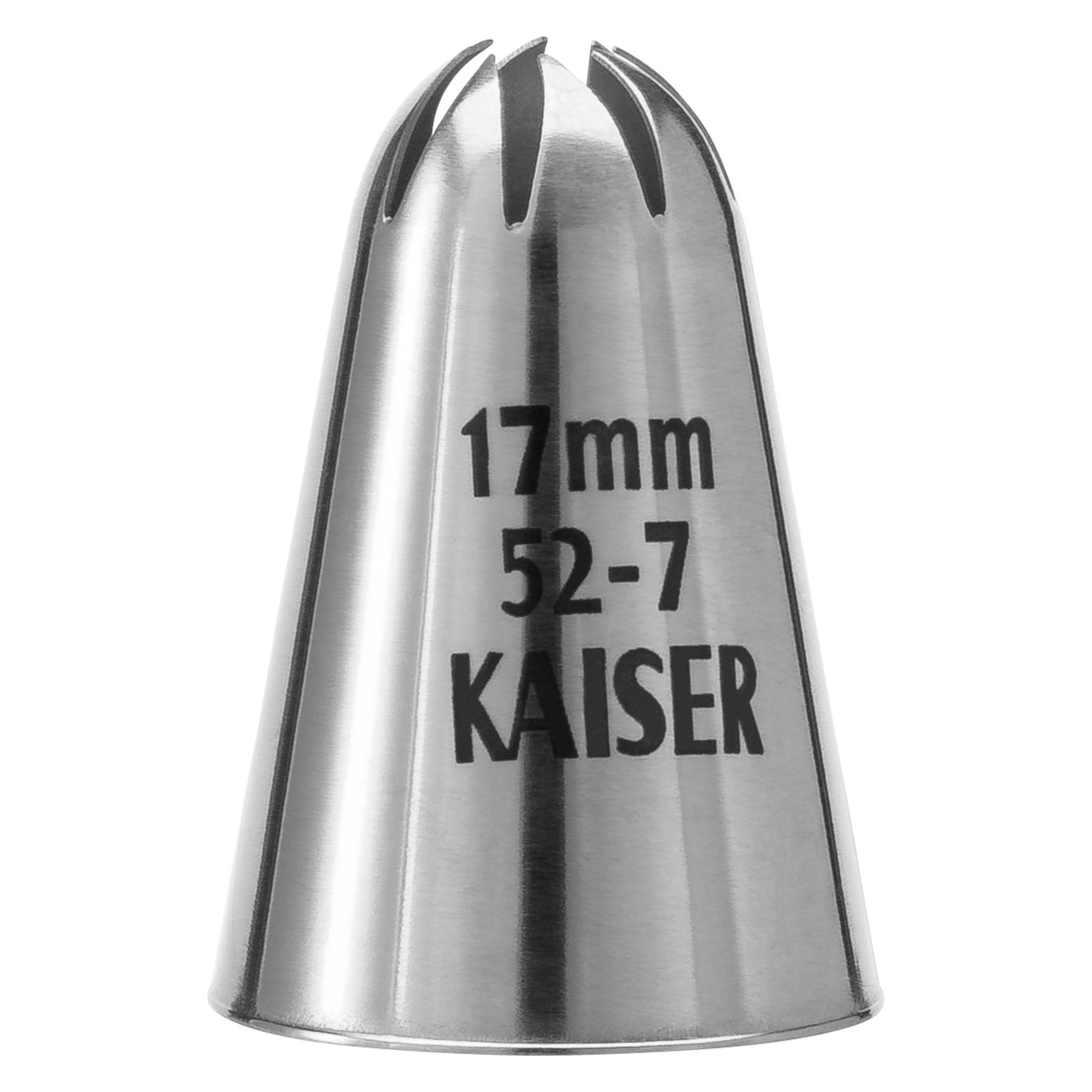 Kaiser Rosettentülle 8-zackig 17 mm Profi Deko-Center (Spritztüllen) (23.0066.2527 / 92.6625.2700) Mindestbestellmenge: 5 Stück