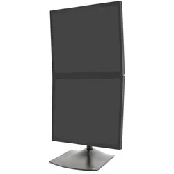 Ergotron DS100 Dual-Monitor Tischstandfuß für zwei Monitore vertikal bis 61 cm 24 Zoll schwarz