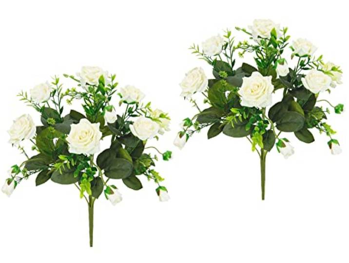 Kunstrozen Boeket Zijden Bloemen Rozenstruik Wilde Roos voor Bruiloft Decoratie