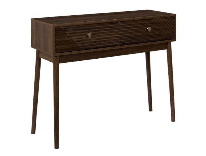 HOME DECO FACTORY Konsole Tiffany Schubladen und Regale Schokobraun Holz, Konsole Tiffany, Schubladen und Regale, Stauraum, Wohnzimmer Büro, pflegeleicht, elegantes Design, Schokobraun