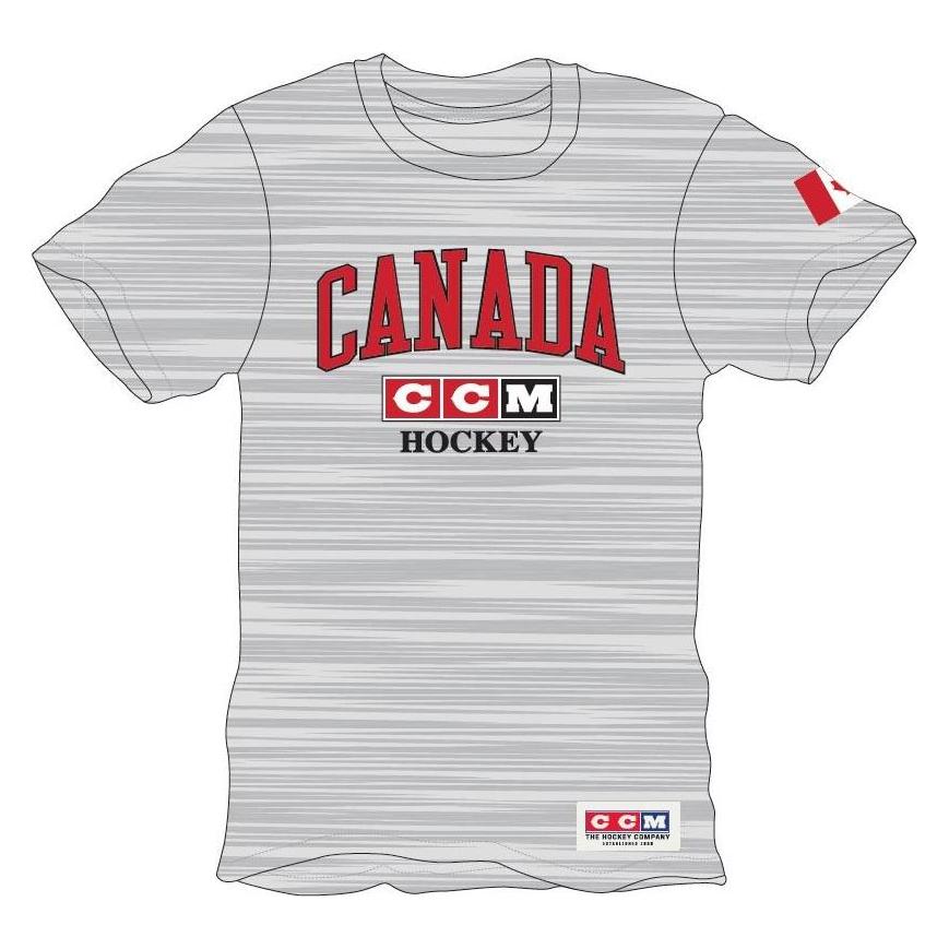 CCM TSS22ASW AD FLAG TEE TEAM SWEDEN Athletic Grey XL (4057776) (XL) (49644872)