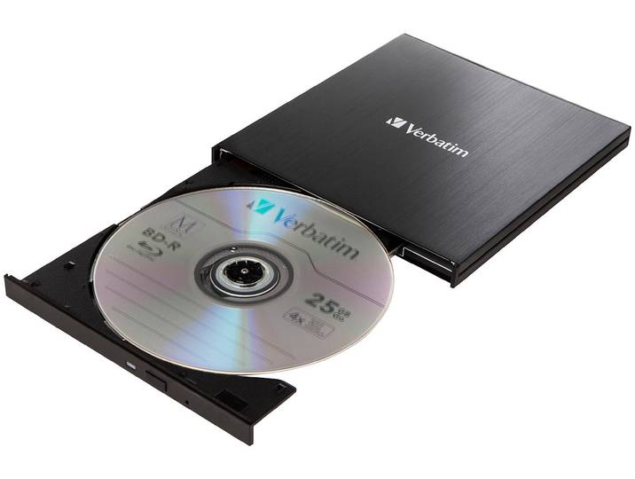 Externer Slim-Blu-ray-Brenner, USB 3.0, Nero Burn & Archive, schwarz