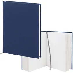 3x Rössler, Heft + Block, Notizbuch Soho navy (A5, Blanko, Harter Einband)