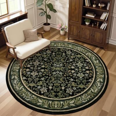 Garvee Farmhouse Botanical Floral Washable Area Rugs for Living Room