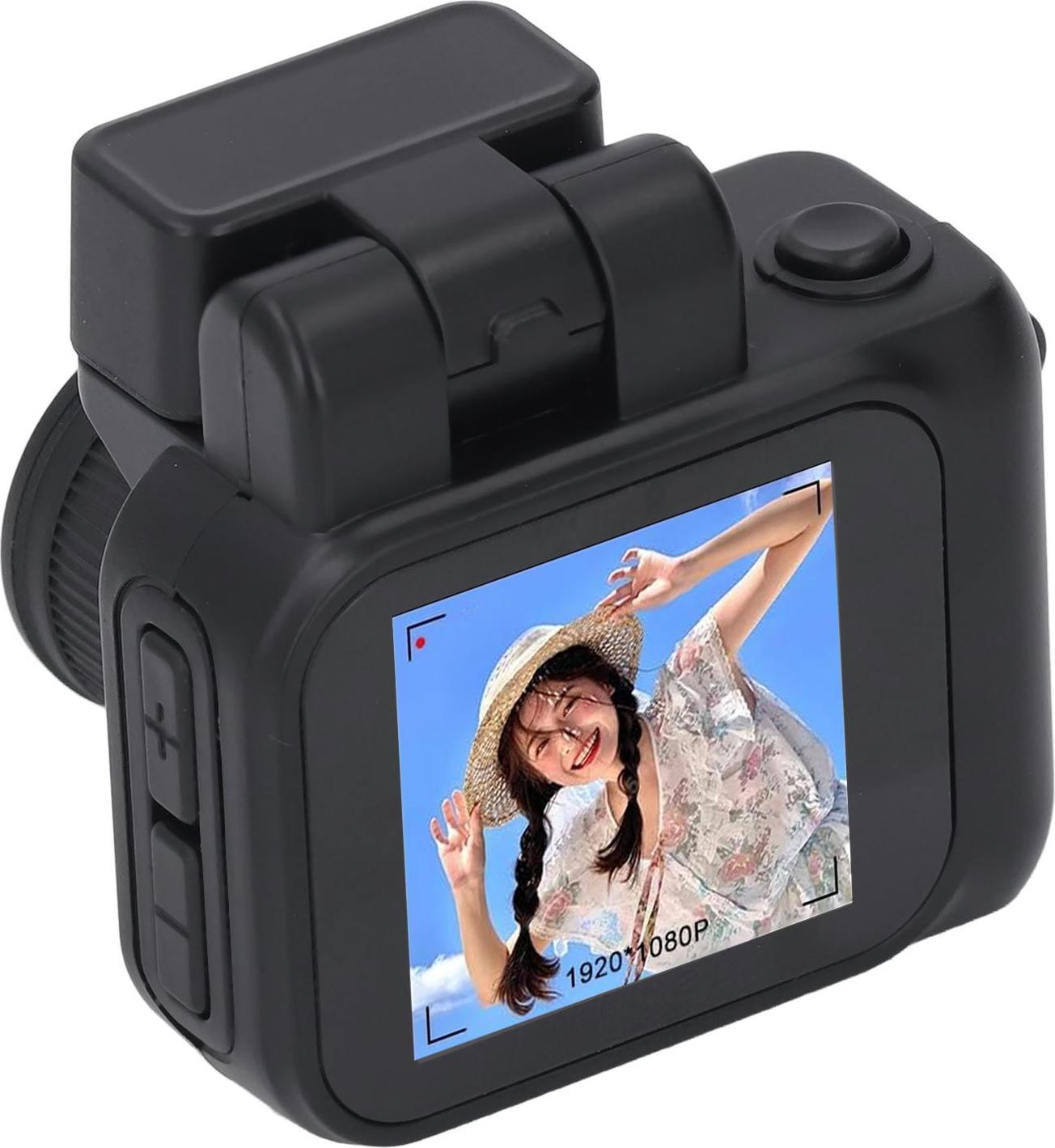 Cocosity Miniatuur digitale camera met 6 filters, 2 MP, HD 1080P, 160 graden groothoek en 64GB geheugenkaart