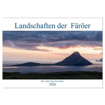 Landschaften Der Färöer (Wandkalender 2026 DIN A2 quer), CALVENDO Monatskalender