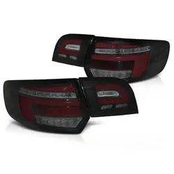 Voll LED Lightbar Rückleuchten passend für Audi A3 8P Sportback 04 -Schwarz dynamischen Blinker