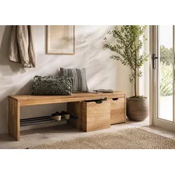 Bank HOME AFFAIRE "Dura - Sitzbank aus Massivholz – langlebig & vielseitig", braun (eiche), B:160cm H:45cm, FSC-zertifiziertes Massivholz, Sitzbänke, Langlebige Qualität, robust & rustikal, mehrere Größen und Varianten