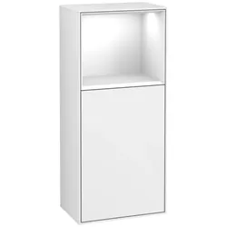 Villeroy und Boch Finion Seitenschrank G500GFGF 41,8x93,6cm, links, Emotion, Regal oben Glossy White, Glossy white lacquer