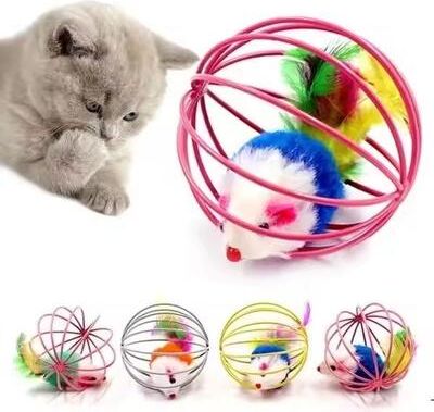 Uplifted Finds Interactive Caged Mouse Ball Toy Interactive Caged Mouse Ball Toy