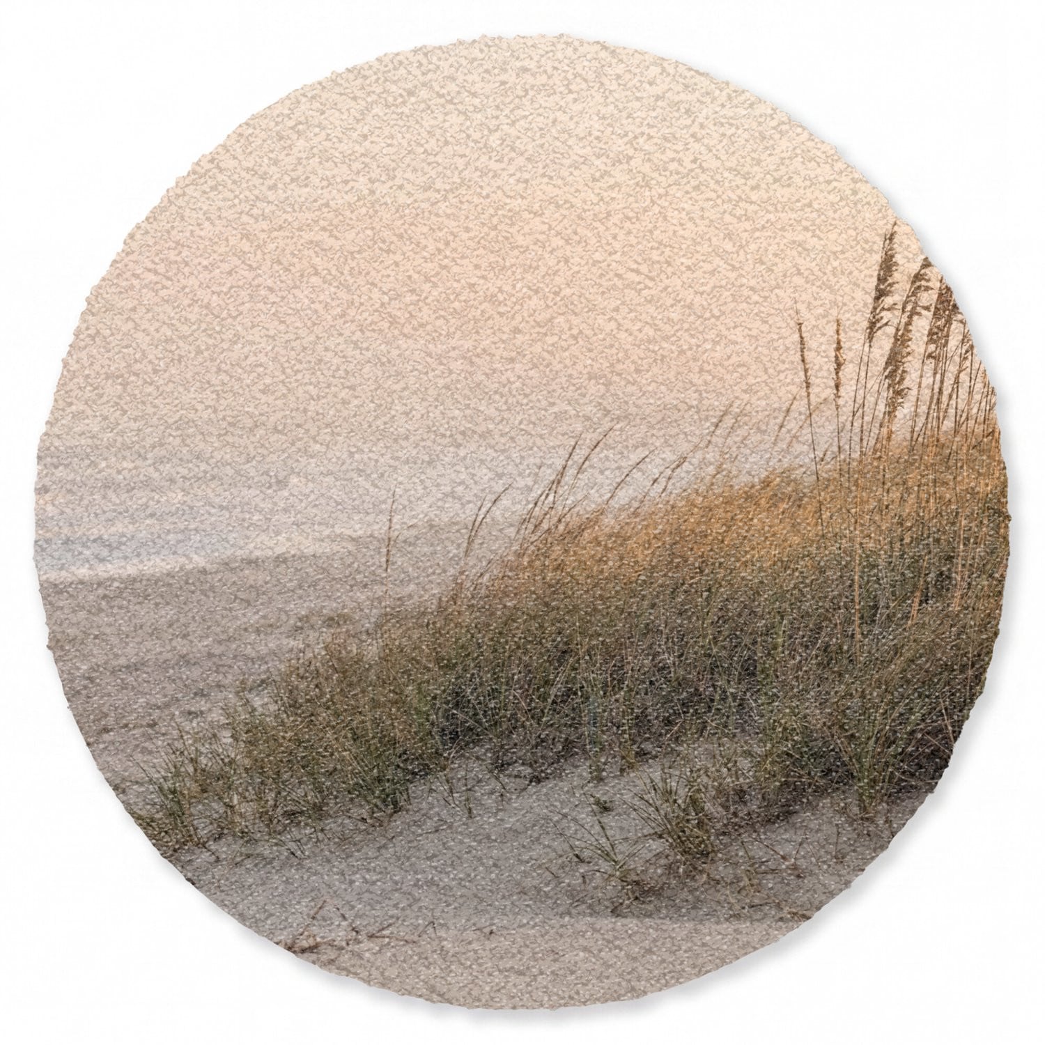 MuchoWow Ronde Deurmat Duinlandschap Zonsondergang Strand - Diameter: 90 cm
