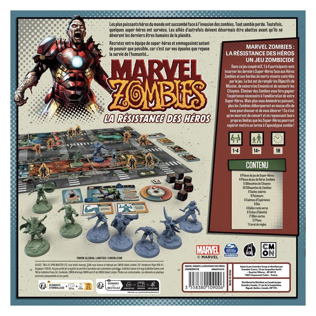 Cmon Jeu - Zombicide : Marvel Zombies (La Résistance des Heros) (Französisch, 1 - 4 Spieler) (CMNMZB01FR)