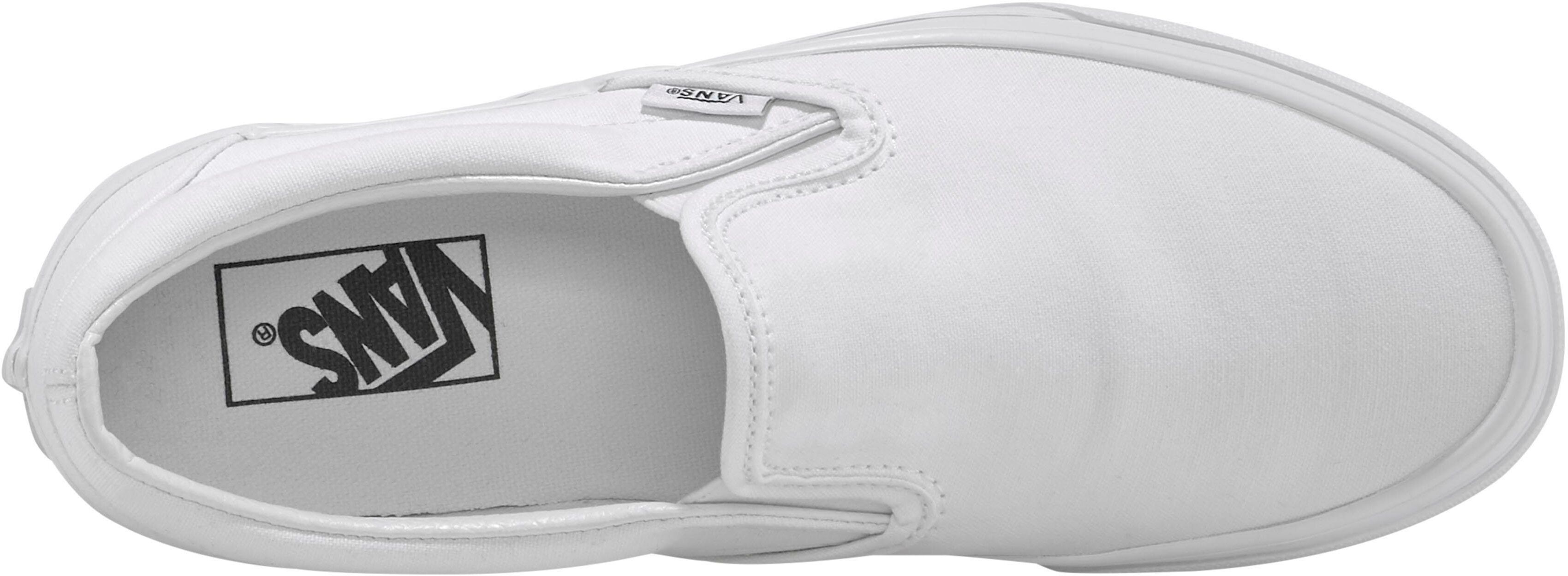 Slip-On Sneaker VANS "UA Classic Slip-On", Herren, Gr. 43, weiss (weiß), Textil, unifarben, Schuhe Slip-On Sneaker, aus textilem Canvas-Material weiß 43