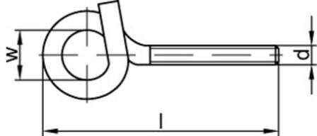 Starker Deckenhaken gewunden M12x22 Stahl galvanisch verzinkt ; Industrial Quality Supplies (881450100120160)
